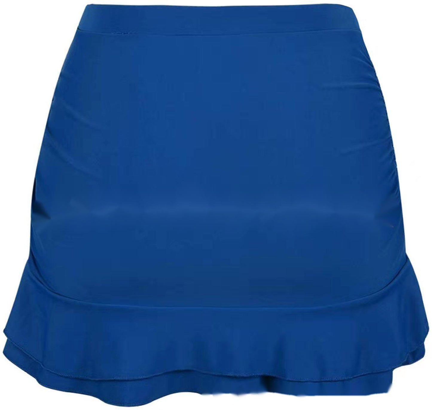 Jupe de bain plissée taille haute antireflet à double ourlet