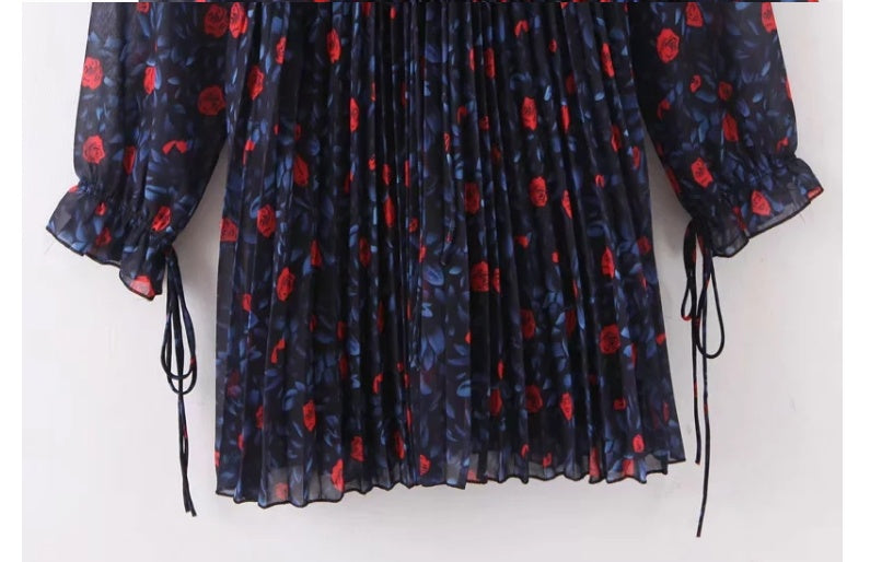 Slim temperament print dress