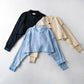 Single-breasted High-waist Long-sleeved Knitted Sweater Coat