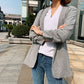 Women's Herringbone Pleated Sleeve Blazer