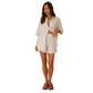 Two-piece Five-quarter Sleeve Striped Shirt Top Suit