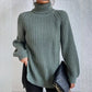 Pull en laine à col haut et épais