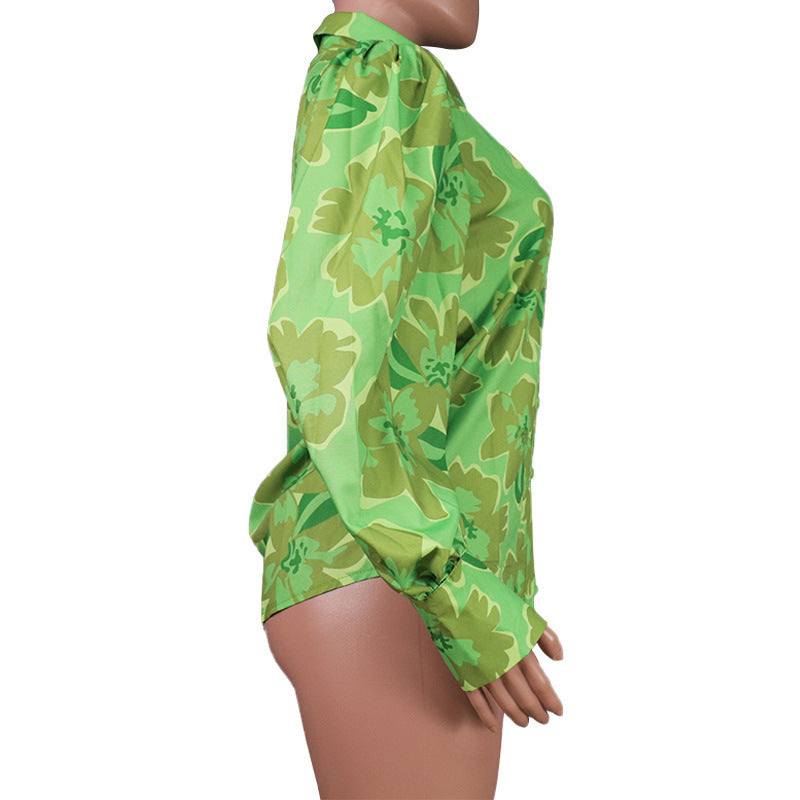 Popular Printed Shirt Women's Cardigan