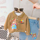 Baby Cute Lapel Long-sleeved Sweater Two-piece Set
