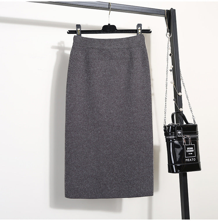 Jupe en tricot taille haute