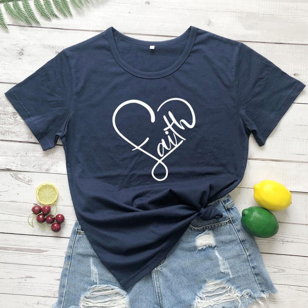Love print t-shirt round neck short sleeve casual top