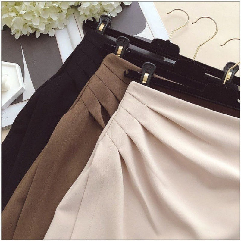Pleated High Waist Look Taller Slimming Sheath Skirt