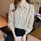 Fashion Personality Stripe Printed Shirt Women