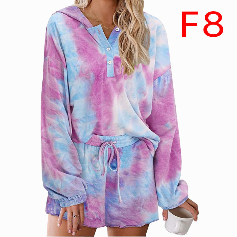 Breathable Long-sleeved Fungus Edge Home Clothes Two-piece Suit