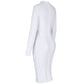 Robe moulante à bandes