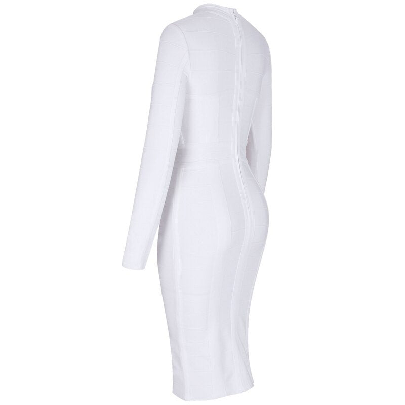 Robe moulante à bandes