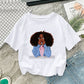 T-shirt slim blanc à manches courtes pour femme