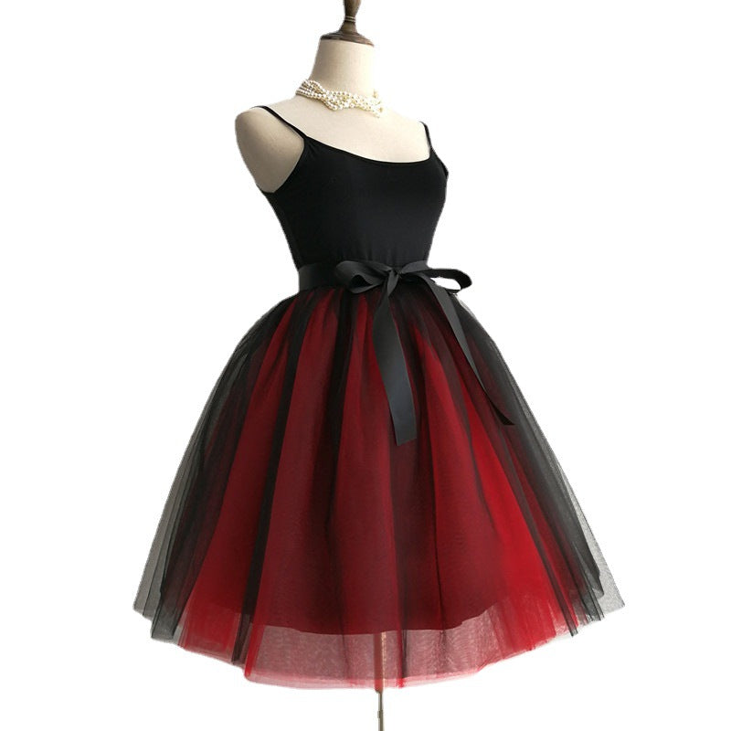 Women's Simple And Versatile Two-tone Pleated Dress