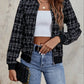 Fashion Plaid Zipper Short Jacket Autumn And Winter Casual Long Sleeve Baseball Clothing Women's Outwear Tops