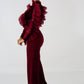 Ruffled lace perspective jumpsuit