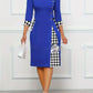 Elegant Short Sleeve Slim Round Neck Dress