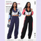 Spring And Autumn Loose Zip Short Coat High Waist Wide Leg Pants Two-piece Set