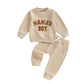 Autumn And Winter Children's Letter Printing Boys And Girls Long Sleeve Sweater Pants Two-piece Set