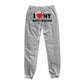 Pantalon imprimé « J'aime mon copain » Pantalon de survêtement décontracté pour homme et femme Pantalon de sport