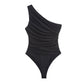 Fashion Hot Girl Asymmetric Fold Jumpsuit