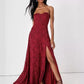 Elegant Embroidery Evening Tube Top Off-shoulder Slim Fit Large Swing Dress