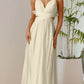 Chiffon Floral Backless Cross-Strap Dress