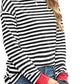 Women's Striped Pattern Round Neck Long-sleeved Sweater