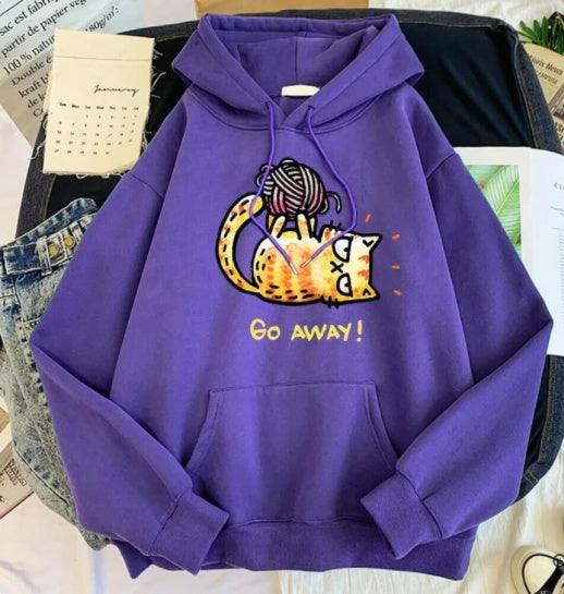 Pull à capuche à motif de personnalité créative