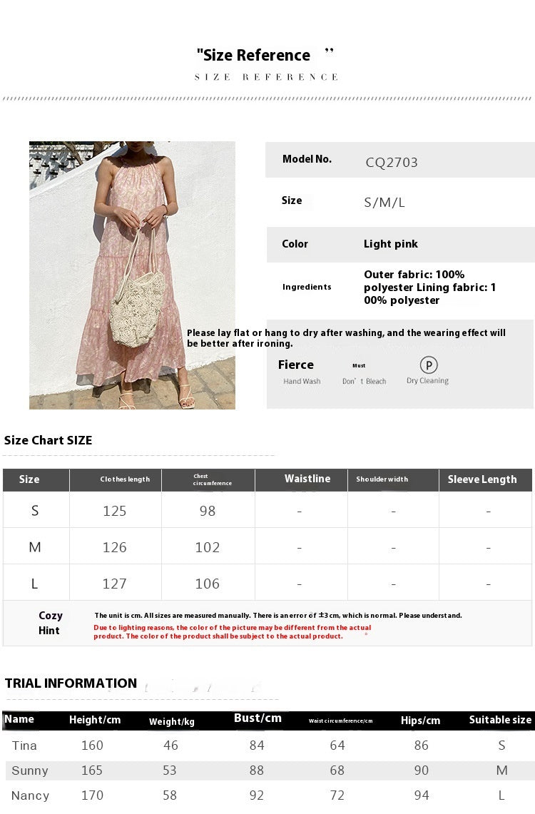 Robe en mousseline de soie imprimée texturée style vacances pour femme