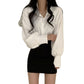 Simple Solid Color Long-sleeved Shirt For Women