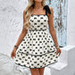 Y2K Patchwork Slip Dress With Bow Print