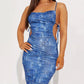 Sling Dress Women's Faux Pocket Printed Fashion Long Dress