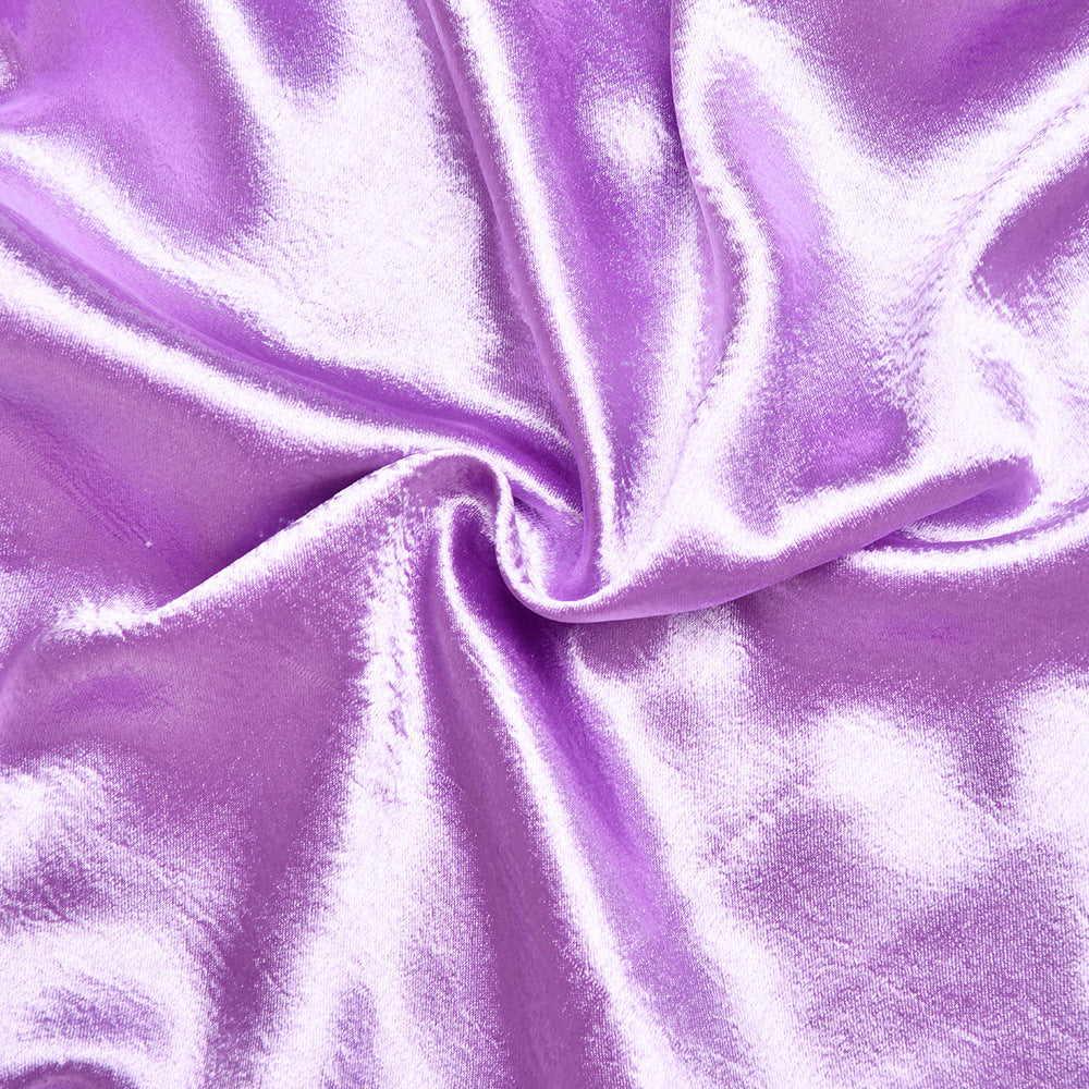 Sling Solid Satin U-Neck Bow Irregular Backless Top