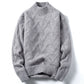 Pull demi-col roulé pour homme, pull ample en tricot coréen