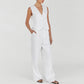 Solid Color Vest High Waist Trousers Two-piece Set