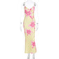 V-neck Mid Waist Fashionable Dress