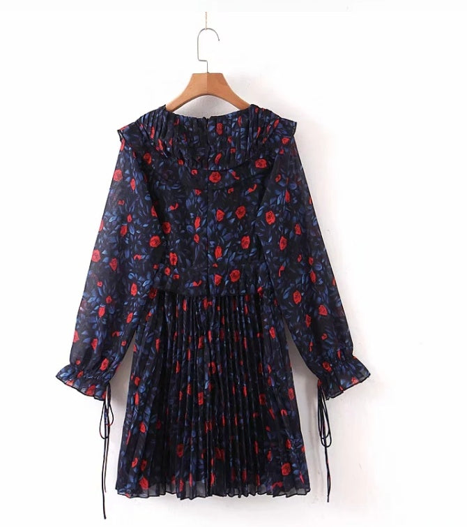 Slim temperament print dress