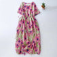 New Summer Ramie Printed Dress