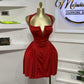 Square Collar Breasted Decorative High Waist Hip Skirt Skirt