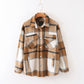 Loose check shirt with chest pocket