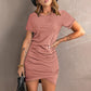 Hip Irregular Short Sleeve Women's Clothing Dress