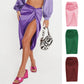 Women's High Waist Twisted Irregular Skirt