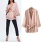 Suede Kimono Lace Up Jacket