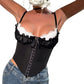 Mesh Pretty Lace Strap High Sense Singlet Women's Top