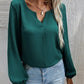 Loose Pullover Chiffon Temperament Commuter Solid Color Long-sleeved Bottoming Shirt