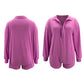 Long Sleeve Solid Color Pocket Jumpsuit Casual Home Wear