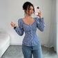 Style Striped Long-sleeved T-shirt Blouse Women