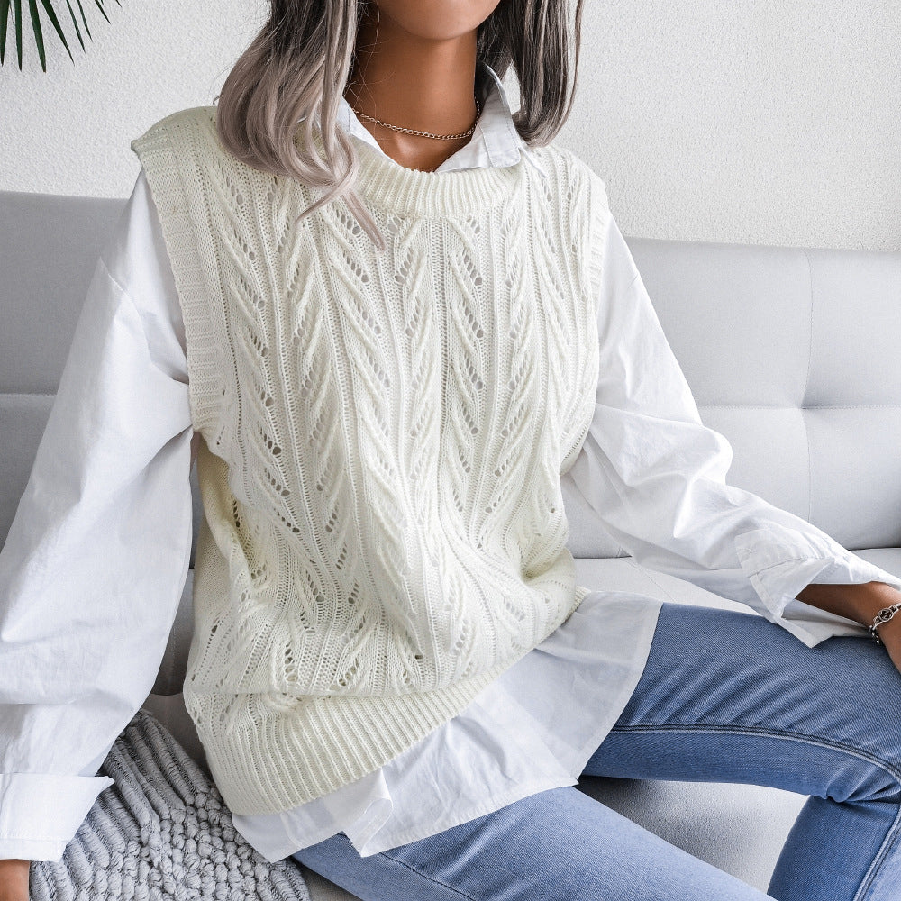Women's Fashion Casual Knitting Vest Sweater