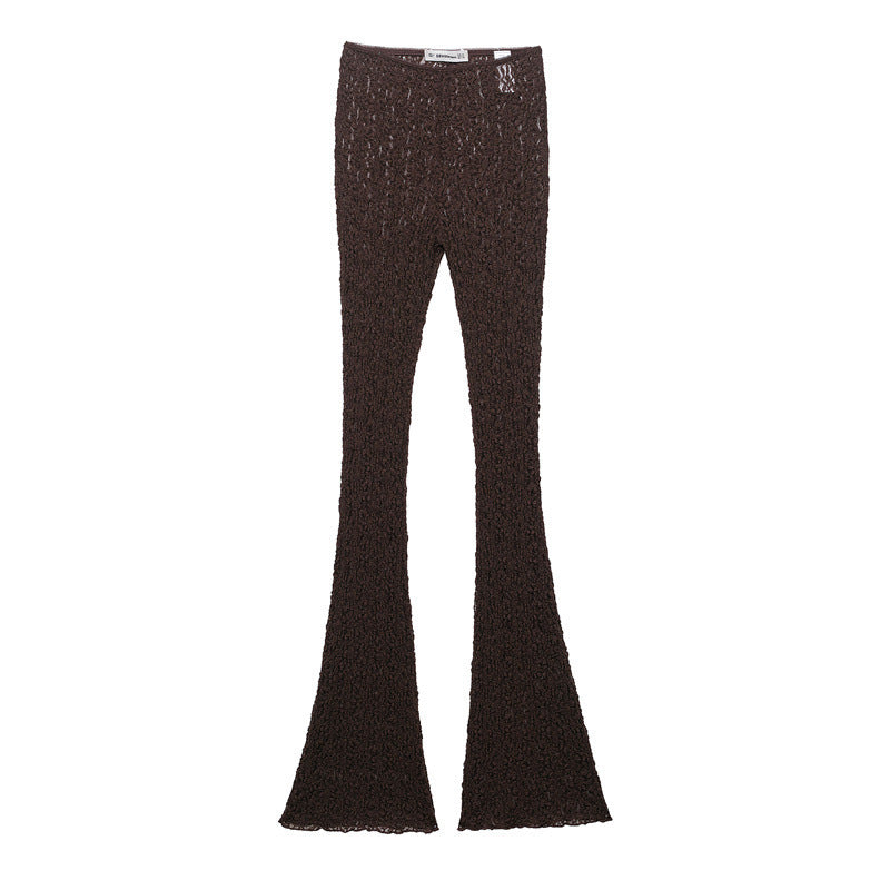 Summer Scarf Lace Top Lace Bell-bottom Pants