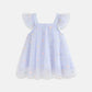 Flounced Sleeve Mesh Children Sling Dress